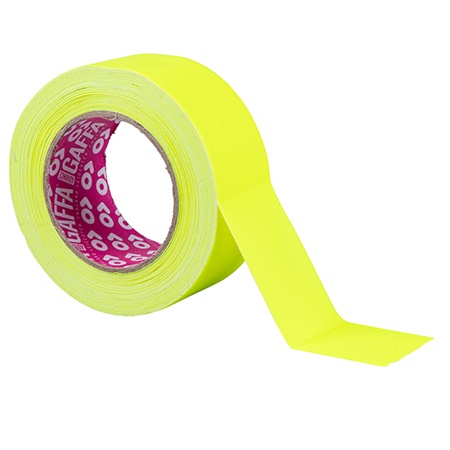 Gaffer Toilé ADVANCE AT215 - 50mm x 25m Jaune Fluo