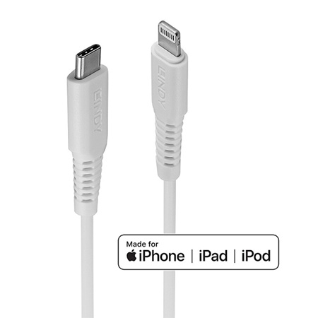 Cordon USB type C Lightning pour iPod, iPhone et iPad LINDY - 50cm