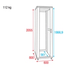 Baie de brassage 42U avec porte grillagée SHOWGEAR RCA-FSM-42