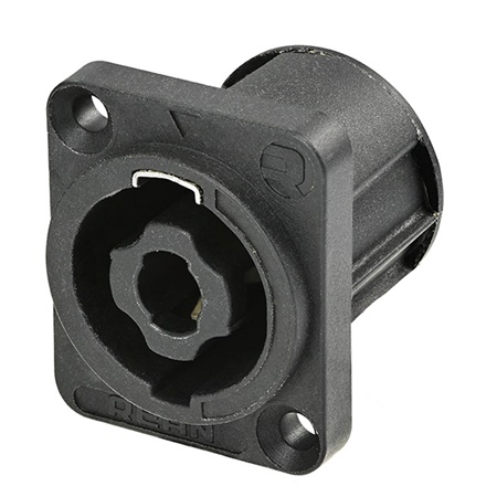 Embase HP mâle de type speakON REAN RLS4MPZ - Noir