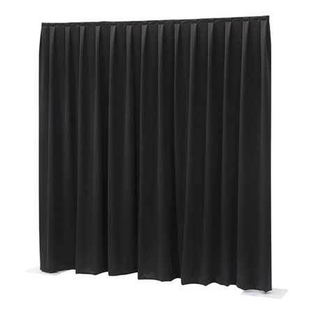 Rideau WENTEX P&D Medium Gloss Satin 175 g/m² noir - Dim.(LxH):3x2,5m