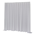 Rideau WENTEX P&D Medium Gloss Satin 165 g/m² blanc Dim.(LxH):3x2,5m