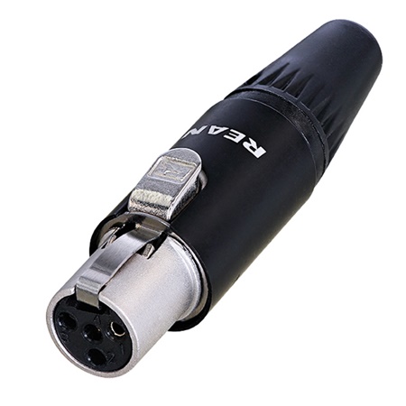 Fiche Tiny XLR femelle REAN RT4FC-B mini TQG pour système HF