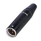 Fiche Tiny XLR mâle REAN RT4MC-B mini TQG pour système HF