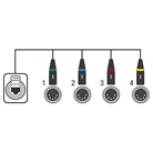 Emetteur 4 canaux SHOWGEAR CS-4F/5 DMX 5p