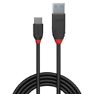 Cordon USB 3.2 Gen 2 Type-C/A LINDY - Longueur : 1,5m - Noir