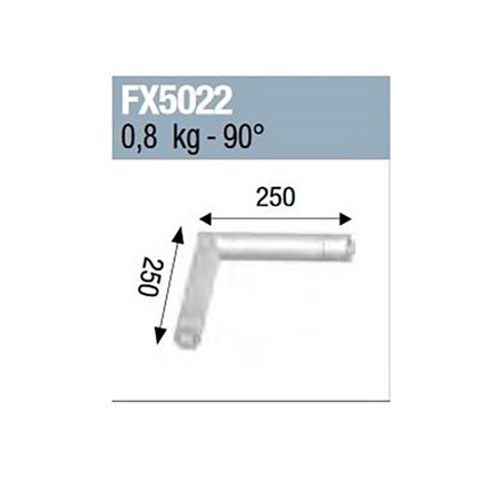 Angle 2 départs, horizontal, pour série FX50 ASD, couleur ALU