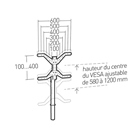 Colonne optionnelle pour meuble TV ERARD Naga 1400, 1600 ou 2000