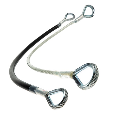 Elingue câble acier 3mm - gaine noire - CMU 90kg - Lg 4m