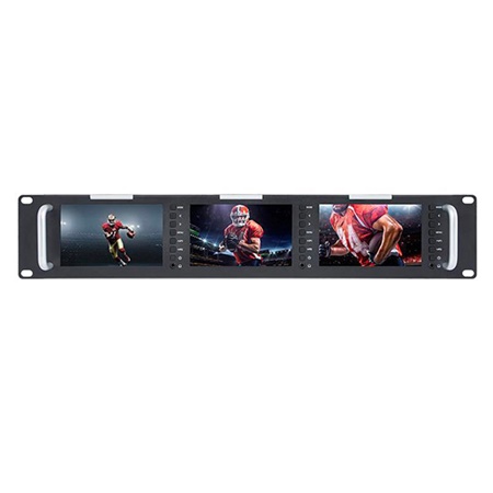 Bandeau triple écran 7'' FEELWORLD T51 1080@60p HDMI et 3G-SDI 