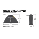 Boite à lumière MagMod Magbox Pro 36 Strip Softbox 45,72x23cm