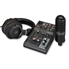 Live streaming pack Yamaha avec console 3 voies, micro et casque