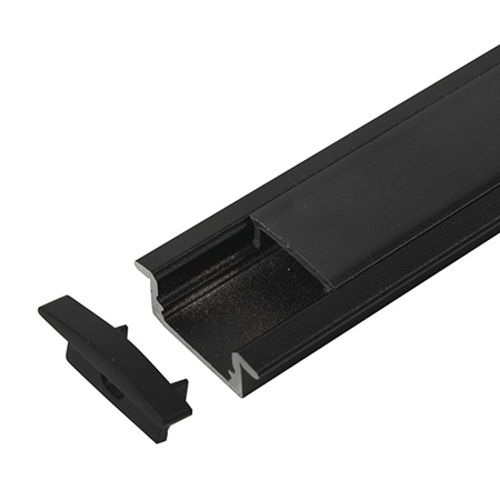 Profilé aluminium noir de 2m PRO 1 Recessed pour ruban LED - ARTECTA