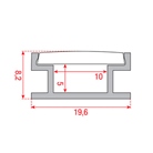 Profilé aluminium droit de 2m PRO 9 Surface pour ruban LED - ARTECTA
