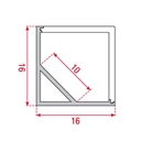 Profilé aluminium carré de 2m PRO 5 Square pour ruban LED - ARTECTA