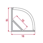 Profilé aluminium arrondi de 2m PRO 6 Corner pour ruban LED - ARTECTA