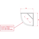 Profilé aluminium arrondi de 2m PRO 6 Corner pour ruban LED - ARTECTA