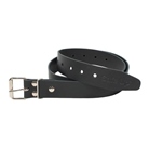 CEINTURE-CUIR - Ceinture en cuir noire Safe Up - Longueur : 130cm - Largeur : 5cm