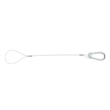Elingue de sécurité couleur alu Ø 1 mm - longueur 30 cm - CMU = 20 kg