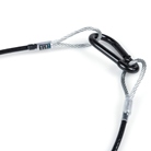 Elingue de sécurité projecteur gainée noire 3mm - 60cm petite boucle