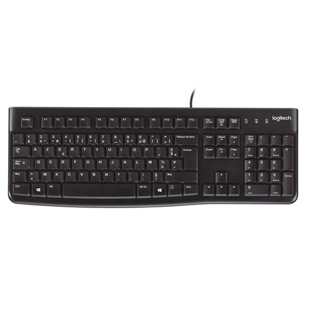 Clavier USB standard AZERTY LOGITECH K120 noir