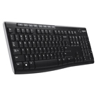 Clavier sans fil standard AZERTY LOGITECH K270 noir