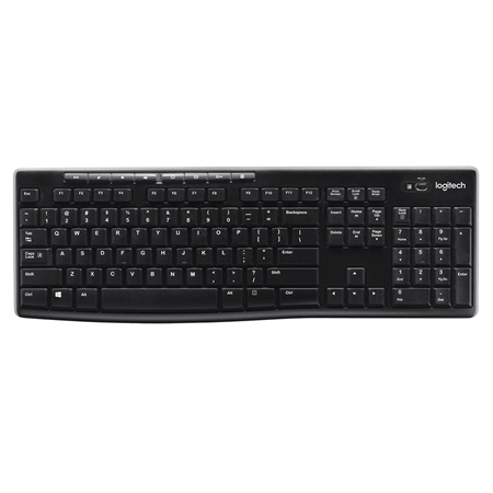 Clavier sans fil standard AZERTY LOGITECH K270 noir