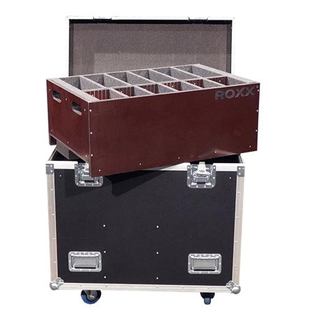 Flight case pour 6 projecteurs ROXX E.SHOW + plateau d'accessoires