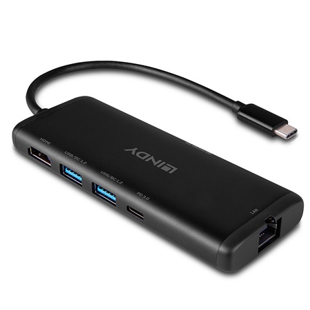 Mini Docking Station d'accueil LINDY DST-Mini USB C USB 3.2 HDMI 4K