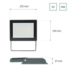 Quartzled Blanc neutre 4000K 100W NOIR - IP65 - SPECTRUM LED