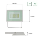 Quartzled Blanc neutre 4000K 30W BLANC - IP65 - SPECTRUM LED