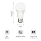 Lampe ampoule connectée WiFi Blanc variable KONYKS Antalya White E27