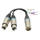 Cordon adaptateur Y mergeur 1 XLR 3 mâle - 2 XLR 3 femelle KLOTZ