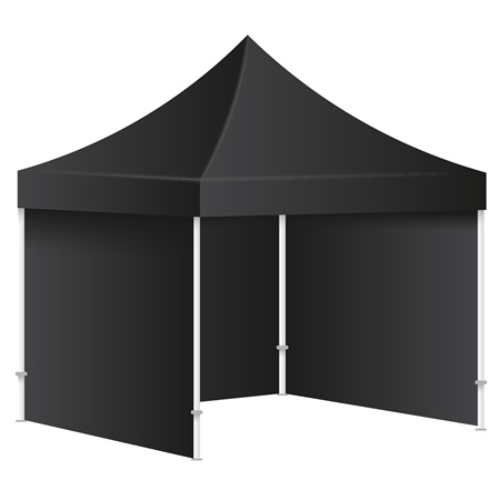 Tente pop-up qualité supérieure 3m x 3m noire complète