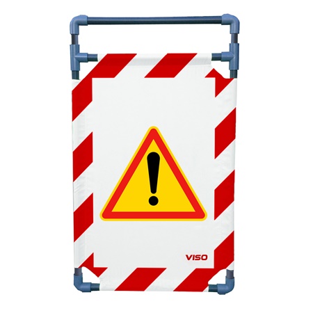 Toile ''Attention'' pour barrière paravent en PVC TRAVO 100 VISO