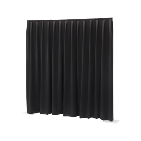 Rideau WENTEX P&D molleton CS 300g/m² noir - Dim.(LxH): 3,3 x 3m 