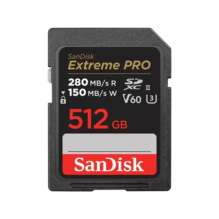 Carte mémoire SANDISK SD XC Extreme Pro UHS-II - 512Go 