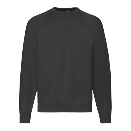 Sweat Fruit of The Loom Classic Raglan Sweat - Noir - Taille M