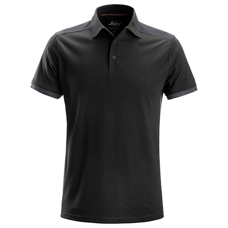 Polo polyester/coton Snickers Workwear - Noir/Gris - Taille M