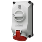 Embase saillie P17 32A tétra (3P + N + T) IP44 interruptible Mennekes