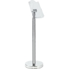 Potelet ou poteau chromé avec support A4 vertical - Hauteur 98cm