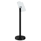 Potelet ou poteau noir avec support A4 vertical - Hauteur 98cm