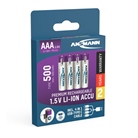 Lot de 4 piles AAA LR03 rechargeables en USB-C Ansmann - 500 mAh