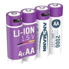 Lot de 4 piles AA LR06 rechargeables en USB-C Ansmann - 2000 mAh