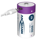 Lot de 2 piles D LR20 rechargeables en USB-C Ansmann - 6000 mAh