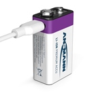 Pile E 9V rechargeable en USB-C Ansmann - 400 mAh