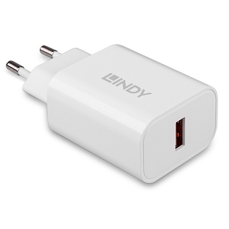 Alimentation/Chargeur secteur compacte LINDY USB Type A 18W 