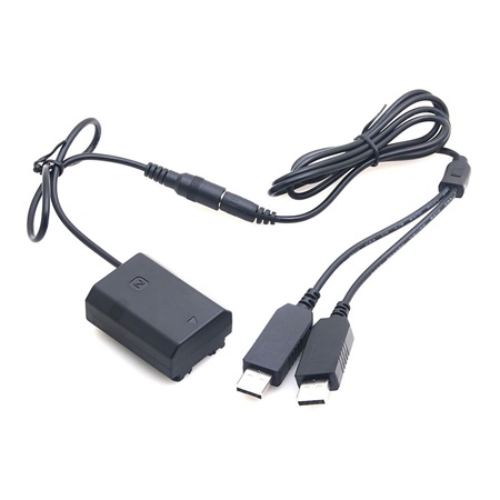 Cordon adaptateur CARUBA 2x USB - Batterie type SONY NP-FZ100 