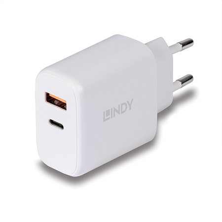 Alimentation/Chargeur intelligent USB-A et USB-C 30W LINDY