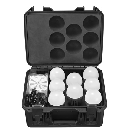 Kit en valise de 8 lampes E27 GODOX C10R KNOWLED RGBWW Creative Bulb
